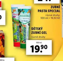 Lidl Dětský zubní gel nabídka