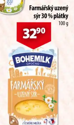 CBA Farmářský uzený sýr 30% plátky nabídka