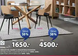 JYSK Jídelní stůl agerby a jídelní židle hvidovre nabídka