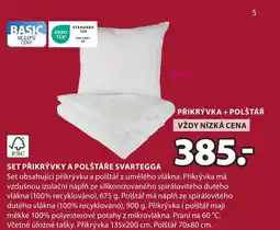 JYSK Set přikrývky a polštáře svartegga nabídka