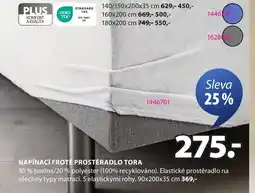 JYSK Napínací froté prostěradlo tora nabídka