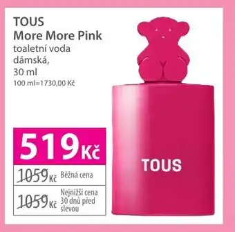 Hebe TOUS More More Pink nabídka