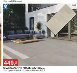 Baumax Dlažba candy cream nabídka