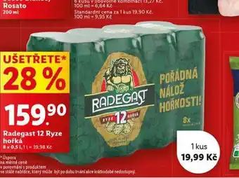 Lidl Pivo radegast ryze hořká 12 nabídka