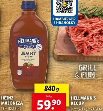 Lidl Hellmann´s kečup nabídka