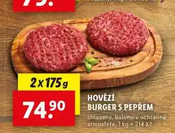 Lidl Hovězí burger s pepřem nabídka