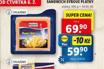 Lidl Dandwich sýrové plátky nabídka