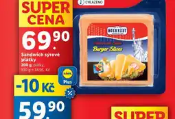 Lidl Sandwich sýrové plátky nabídka