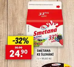 Lidl Smetana ke šlehání nabídka