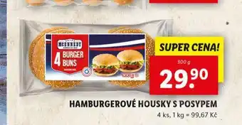 Lidl Hamburgerové housky s posypem nabídka