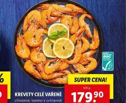 Lidl Krevety celé vařené nabídka