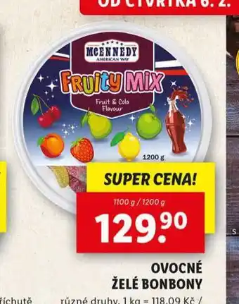 Lidl Ovocné želé bonbony nabídka