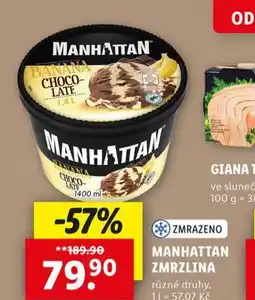 Lidl Manhattan zmrzlina nabídka