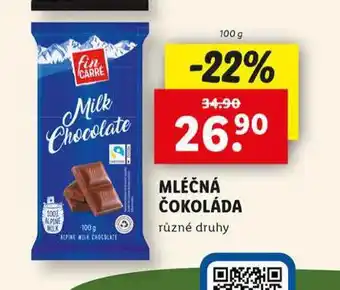 Lidl Mléčná čokoláda nabídka