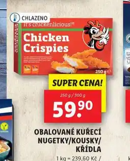 Lidl Obalované kuřecí nugetyk / kousky / křídla nabídka