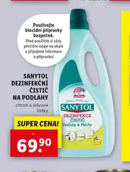 Lidl Sanytol dezinfekční čistič na podlahy nabídka