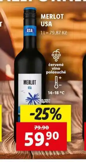 Lidl Merlot usa nabídka