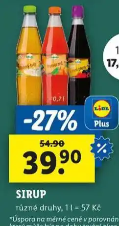 Lidl Sirup nabídka