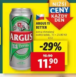 Lidl Pivo argus 11 bitter nabídka