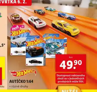 Lidl Autíčko hot wheels 1:64 nabídka