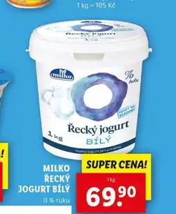 Lidl Milko řecký jogurt bílý nabídka