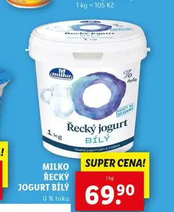 Lidl Milko řecký jogurt bílý nabídka