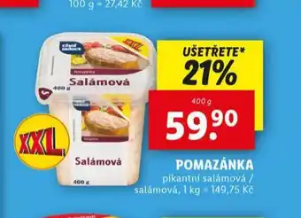 Lidl Pomazánka pikantní salámová / salámová nabídka