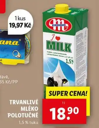 Lidl Trvanlivé mléko polotučné nabídka