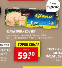 Lidl Giana tuňák kousky nabídka