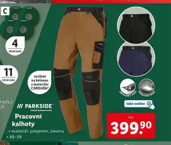 Lidl Pracovní kalhoty nabídka