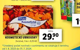 Lidl Floralys kosmetické ubrousky nabídka