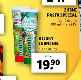 Lidl Dětský zubní gel nabídka