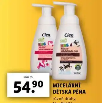 Lidl Cien micelární dětská pěna nabídka