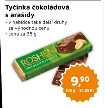 Můjobchod ROSHEN Tyčinka čokoládová s arašídy nabídka