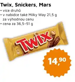 Můjobchod Twix, Snickers, Mars nabídka