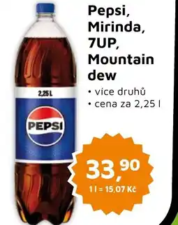 Můjobchod PEPSI, Mirinda, 7UP, Mountain dew nabídka