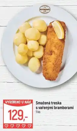 Globus Smažená treska s vařenými bramborami nabídka