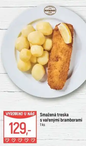 Globus Smažená treska s vařenými bramborami nabídka