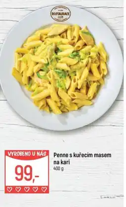 Globus Penne s kuřecím masem na kari nabídka