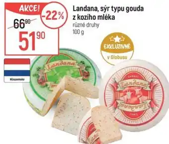 Globus Landana, sýr typu gouda z kozího mléka nabídka