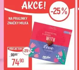 Globus Na pralinky značky Milka nabídka