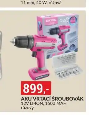 Baumax Aku vrtací šroubovák nabídka