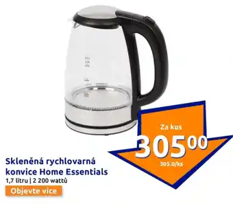 Action Skleněná rychlovarná konvice home essentials nabídka