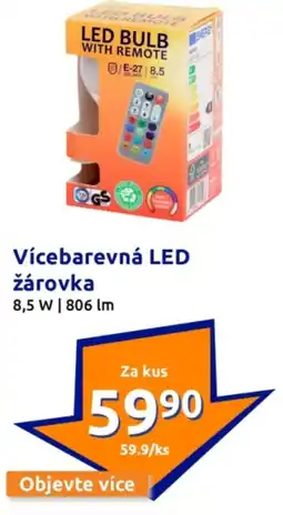 Action Vícebarevná led žárovka nabídka