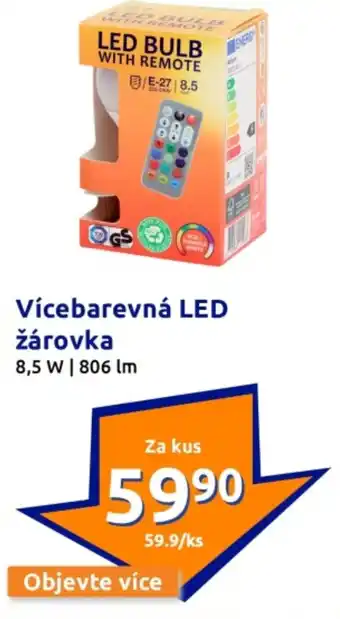 Action Vícebarevná led žárovka nabídka