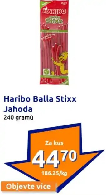 Action HARIBO Balla stixx jahoda nabídka