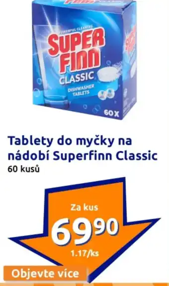 Action Tablety do myčky na nádobí superfinn classic nabídka