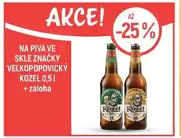 Globus Na piva ve skle značky velkopopovický kozel nabídka