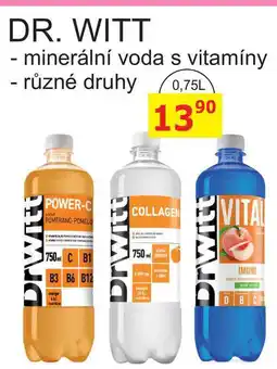 BENE Nápoje DR. WITT minerální voda s vitamíny 0,75L nabídka