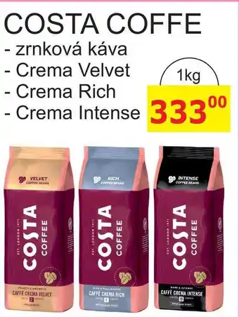 BENE Nápoje COSTA COFFE - zrnková káva 1kg nabídka